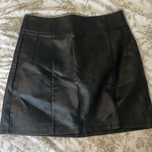 Top shop leather skirt